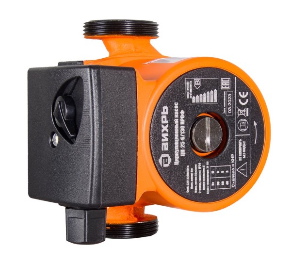 Циркуляционный насос Вихрь ЦН-25-6/130 ПРОФ 90Вт, 50л/мин, напор 6м, 3 режима