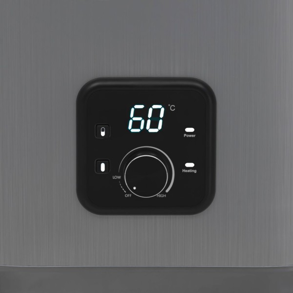 Водонагреватель WILLMARK WWH-100GFS U PRO серый, 100л, 2кВт, нерж. сталь, LED-дисплей, универ монтаж