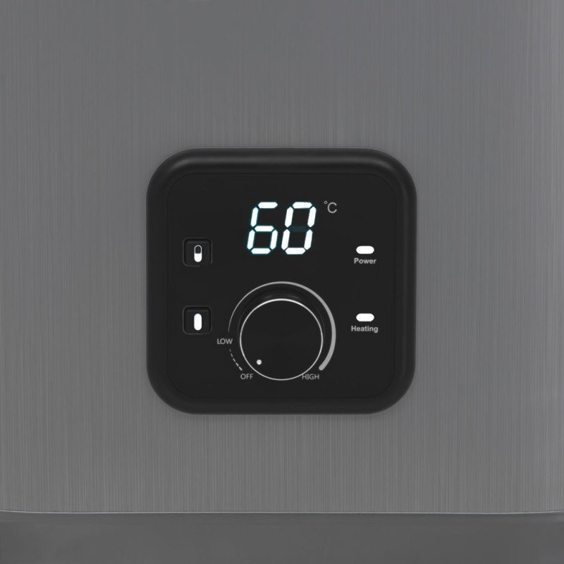 Водонагреватель WILLMARK WWH-50GFS U PRO серый, 50л, 2кВт, нерж. сталь, LED-дисплей, уневерс. монтаж