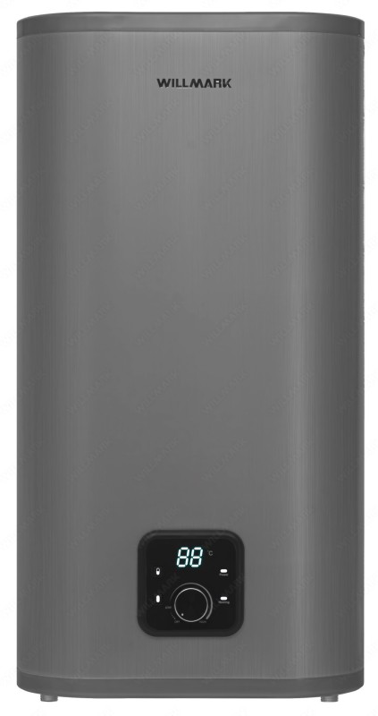 Водонагреватель WILLMARK WWH-50GFS U PRO серый, 50л, 2кВт, нерж. сталь, LED-дисплей, уневерс. монтаж