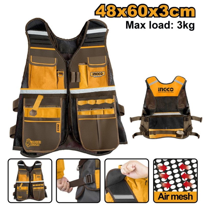Жилет для инструмента 48х60х3 см, 3кг INGCO HTVT09028 INDUSTRIAL