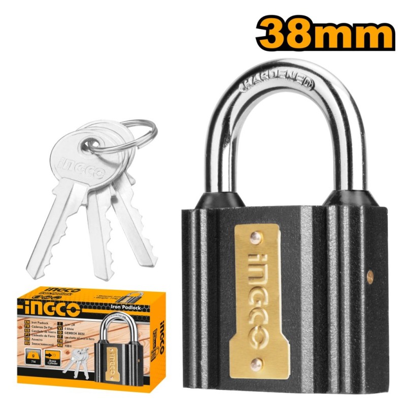 Замок навесной стальной 38мм. DIPL0401 INGCO
