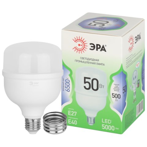 Лампа св. ЭРА GREEN LINE LED POWER T100-50W-865-E27/E40 GL Е27/Е40 50 Вт колокол холодн Б0067036