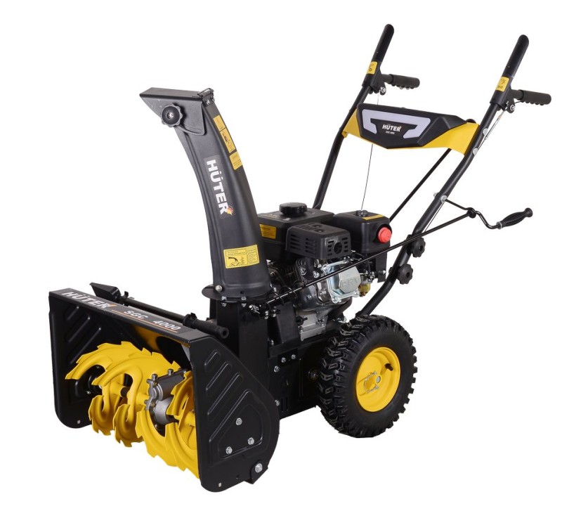 Снегоуборщик Huter SGC 4000 колесный, самоходный, 7л.с., ковш 56x42см, 4 вперед / 2 назад, руч старт