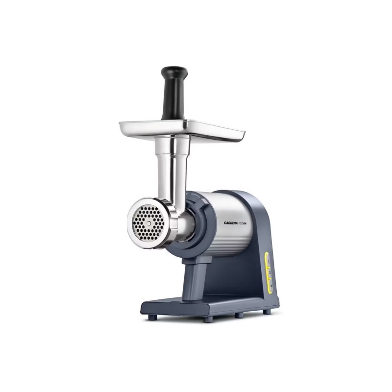 Мясорубка электрическая Carrera CRM №564 серебристый, 2500вт, ревер, 3 кг/мин, 3 решетки 3/5/8мм