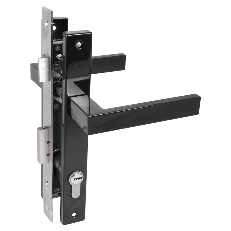 Замок врезной узкопрофильный для калитки, черный СТАНДАРТ 8520.01.9005 ключ-ключ арт. 17658