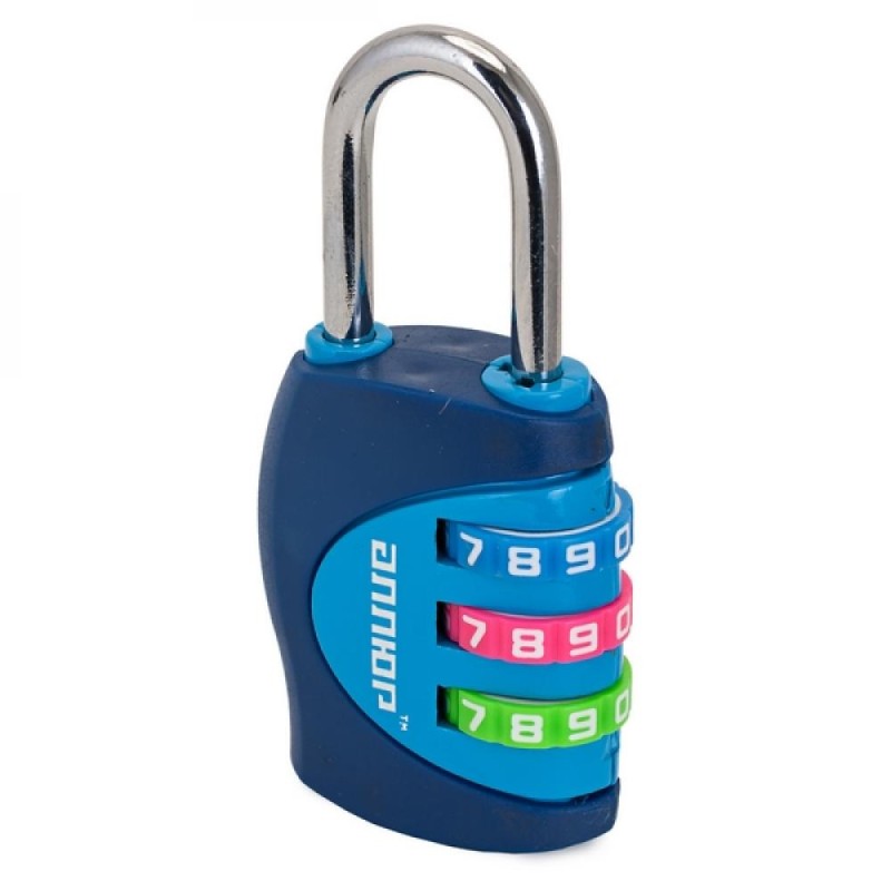 Замок навесной АЛЛЮР кодовый синий d=4мм ВС1К-27/4  62*27*13мм (блистер) арт. 10158