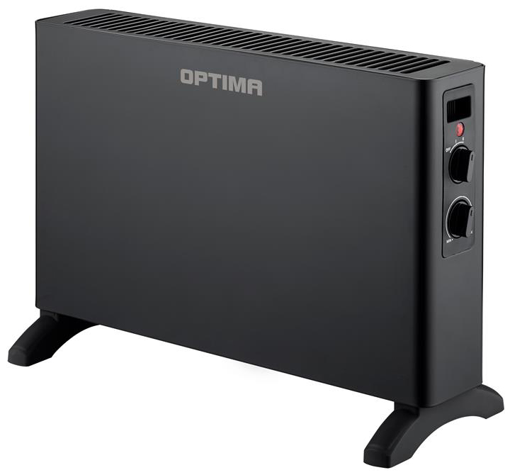 Конвектор OPTIMA CH-2025B чёрный, 1250/2000Вт, 28кв.м², термостат