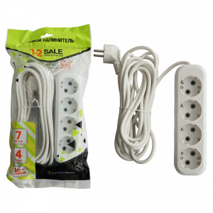 Удлинитель сет. 1-2.SALE ПВС 3х1 4роз. 7м 16А земля (корпус АБС-пластик) E1М 860482