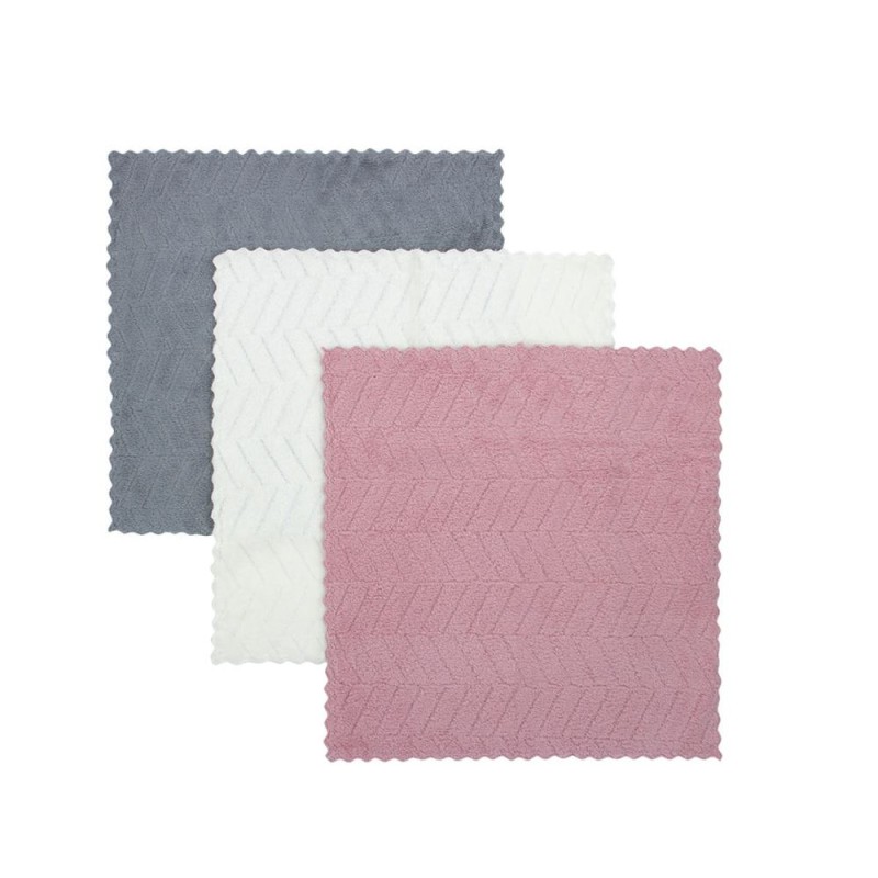 Салфетка микрофибра 3 шт 25х15 см 200 гp/м² супервпитывающая микс цветов Leonord арт. 107934