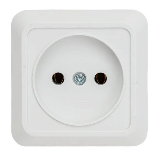 Розетка ОУ 1мест. ASD/InHome BOLLETO16А бел. (керамика) 7022