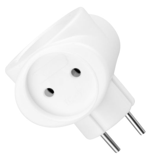 Разветвитель (тройник) REXANT 3роз. 6А Т-образный, полистирол, белый ИУ 11-1064