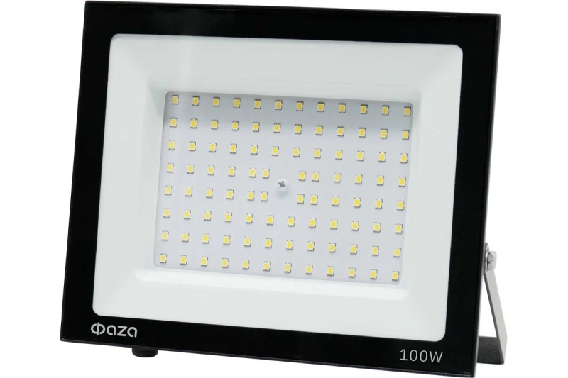 Прожектор св/д ФАЗА 100W(8000lm) 6500K 6K IP65 черный 230x208x25 СДО-20 BL.5047341