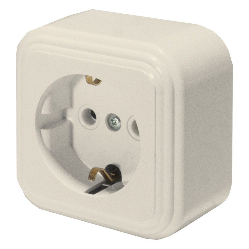 Розетка 1-мест. с/з STEKKER, PST16-21-20 (RA 16-133-БЖ), 250В, 16А, IP20, слоновая кость 49059