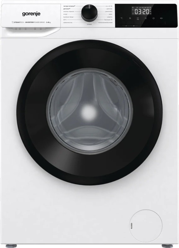 Стиральная машина для частного сектора Gorenje W1NHPI60SCSIRV белый/черный, 6кг 1000об/мин