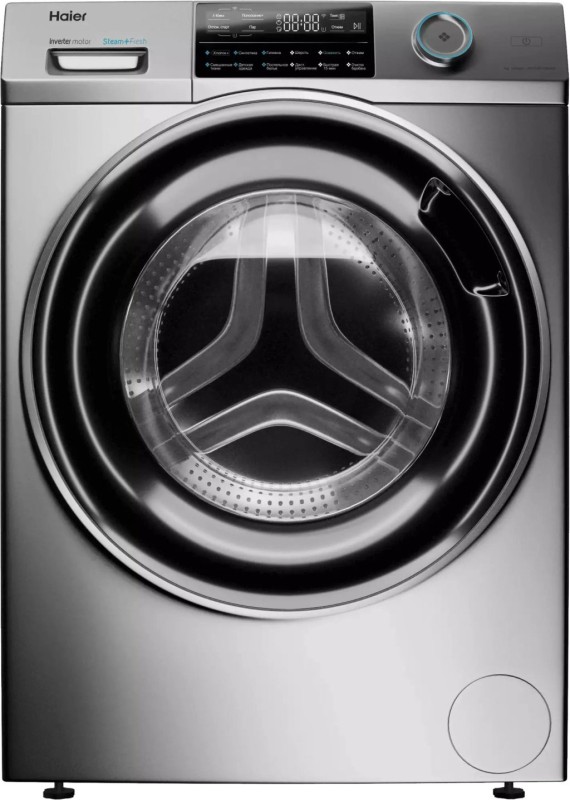 Стиральная машина HAIER HW70-BP12969ASE серебро/черный, 7кг 1200об/мин, 12 программ, 59.5х45.4см
