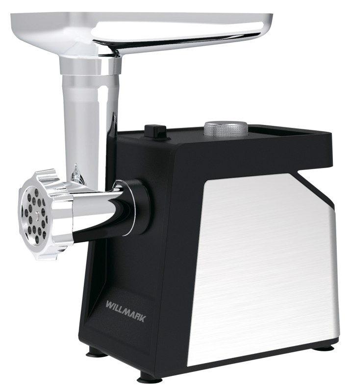 Мясорубка WILLMARK WMG-2033JS черный/нерж сталь, 2000Вт, насадки для кеббе, колбас, соковыжималка