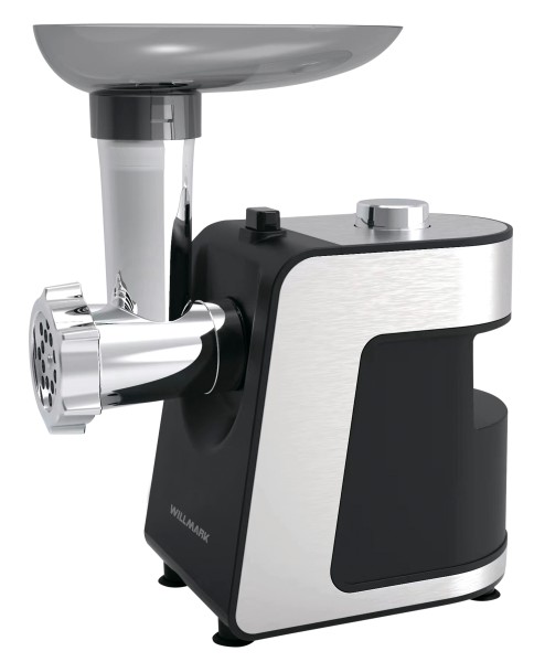 Мясорубка WILLMARK WMG-1905S черный/нерж сталь, 2000Вт, насадки для кеббе, колбас