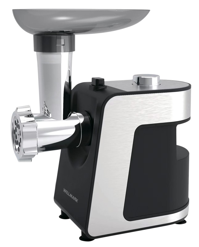 Мясорубка WILLMARK WMG-1905S черный/нерж сталь, 2000Вт, насадки для кеббе, колбас
