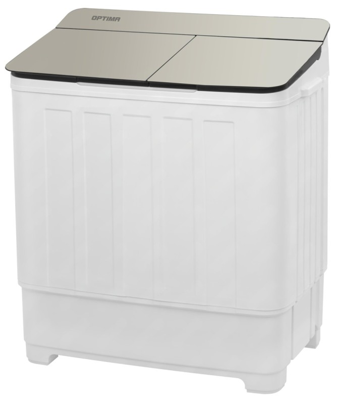 Стиральная машина OPTIMA МСП-110СТ белый, крышка серый/стекло, 11кг