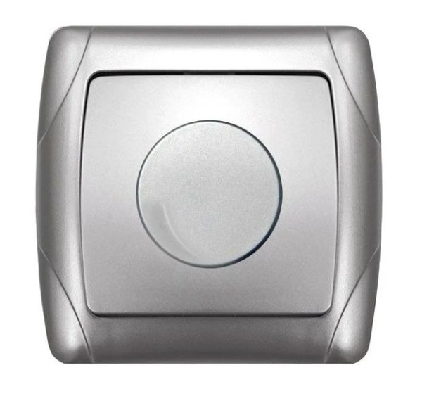 Светорегулятор UNIVersal Маргарита диммер, 3А, 500Вт, 220В, серебро (корп. ABS, пласт. осн.) М0101-S