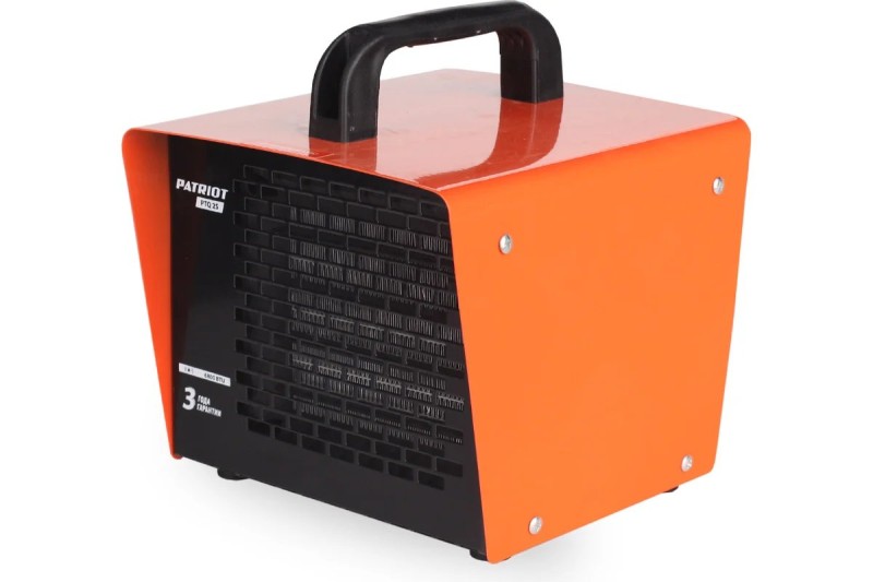 Тепловая пушка керамическая Patriot PT Q 2S 2 режима 1/2кВт, 30м², 150м³/ч, защита от перегрева