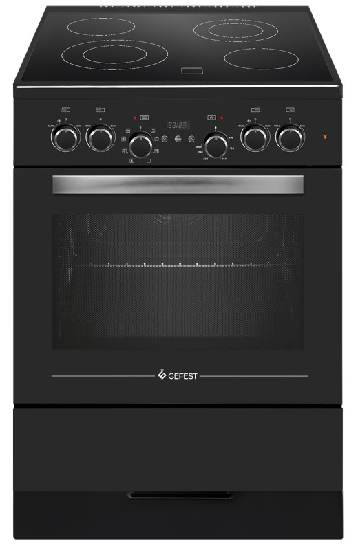 Электроплита Gefest 6560-03 0057 черный, стеклокерамика, 7,2-7,8кВт, 60x60