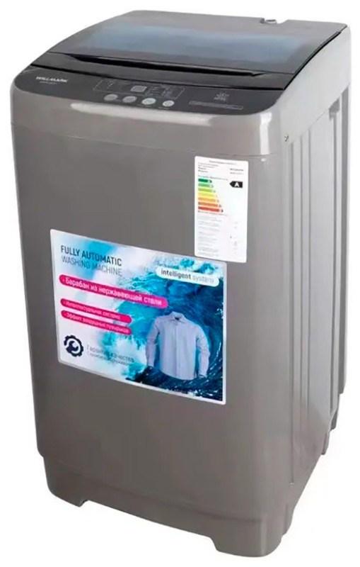 Стиральная машина WILLMARK WMA-651G (автомат, 6кг, 10прог, верт. загр, стекл. крышка)