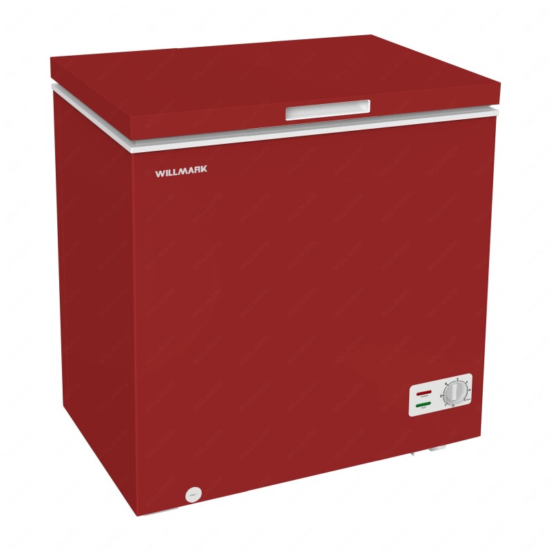 Морозильный ларь WILLMARK CF-250CS красный, 225л, 130Вт, 9,2кг/24ч, 880*550*845мм, корзин 2