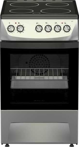 Электроплита DARINA 1D5 2614 X At нержавеющая сталь, стеклокерамика, 4 конфорки, 6100Вт, 50x60