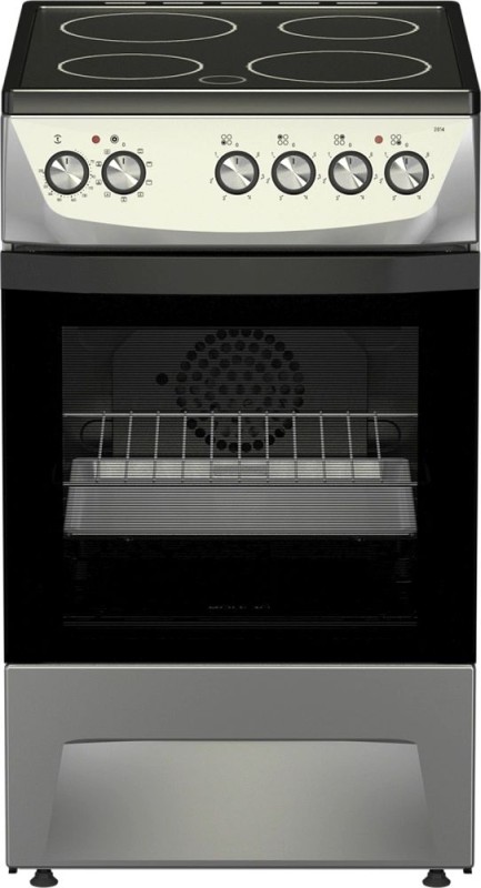 Электроплита DARINA 1D5 2614 X At нержавеющая сталь, стеклокерамика, 4 конфорки, 6100Вт, 50x60