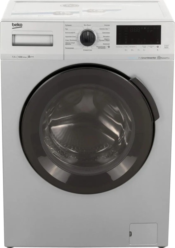 Стиральная машина BEKO WSPE7H616S серый, 7.5кг 1200 об/мин