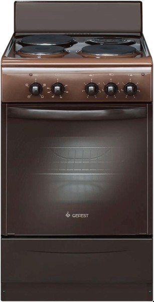Электроплита Gefest 5140-0032 коричневый, эмаль, 3 конфорки, 5-5,5кВт, 50x59