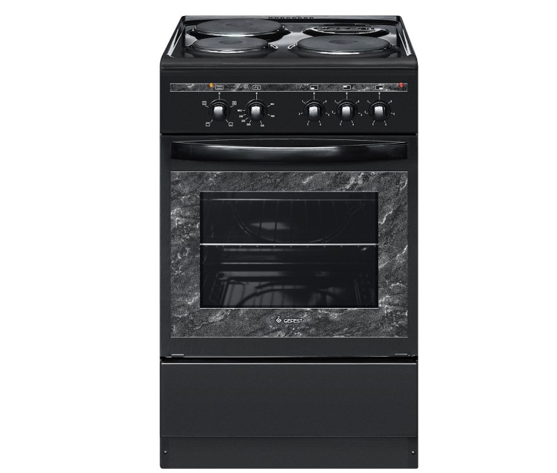 Электроплита Gefest 5140-0130 черный матовый, эмаль, 3 конфорки, 6000Вт, 50x59
