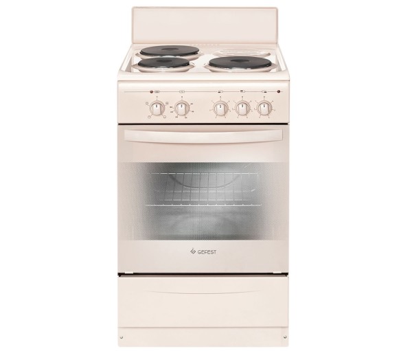 Электроплита Gefest 5140-0191, кремовый, эмаль, 5.5-6.02кВт, 50x59