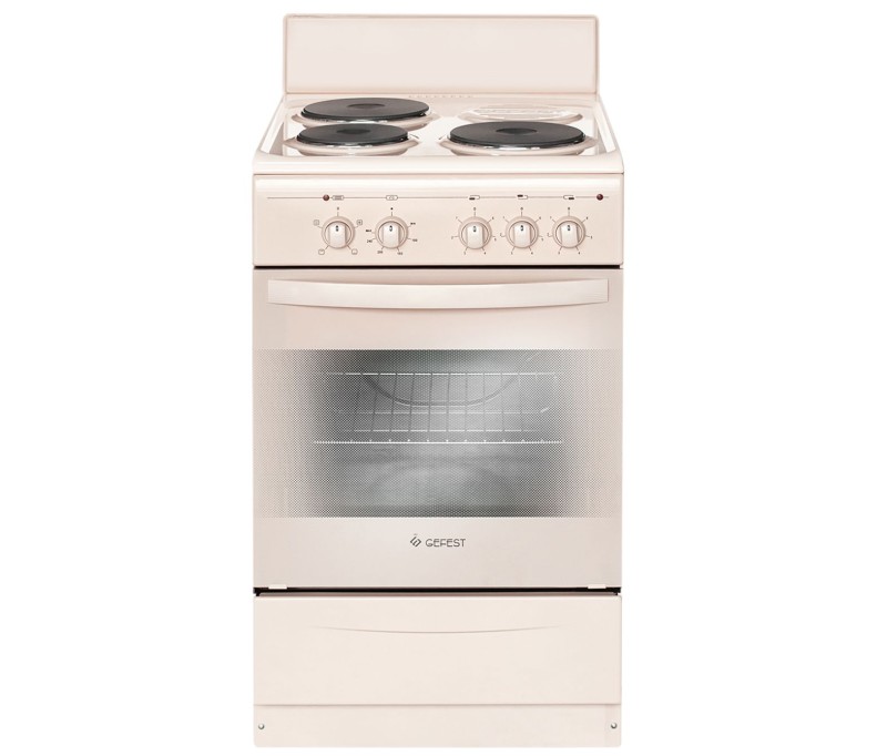 Электроплита Gefest 5140-0191, кремовый, эмаль, 5.5-6.02кВт, 50x59
