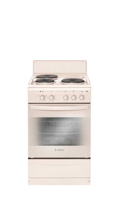 Электроплита Gefest 5140-0191, кремовый, эмаль, 5.5-6.02кВт, 50x59