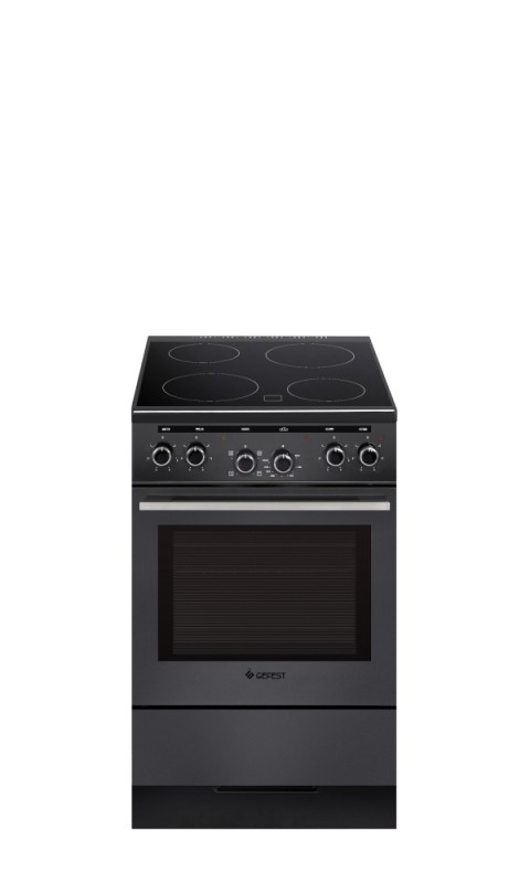Электроплита Gefest 5560-03-0295 графит, стеклокерамика, 4 зоны, 5625-6150Вт, 50x59
