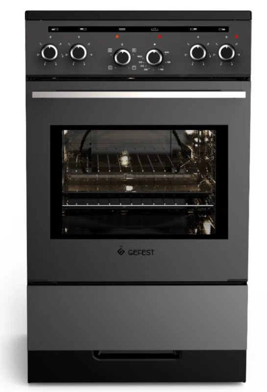 Электроплита Gefest 5560-03-0295 графит, стеклокерамика, 4 зоны, 5625-6150Вт, 50x59
