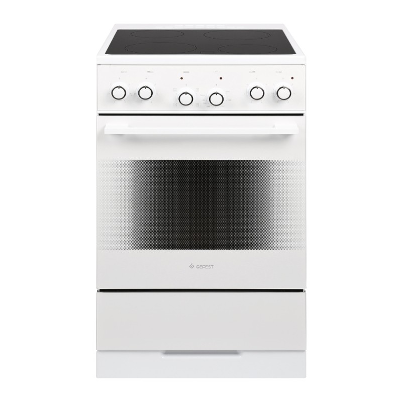 Электроплита Gefest 5560-03-0298, 50x59, белый, стеклокерамика