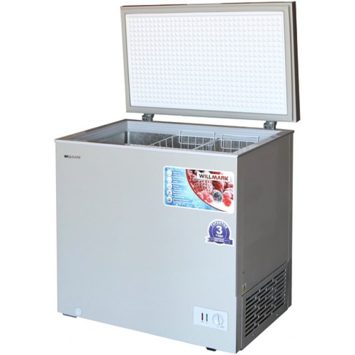 Морозильный ларь WILLMARK CF-250CS серый, 225л, 9,2кг/24ч, 130Вт, 88*55*84.5см