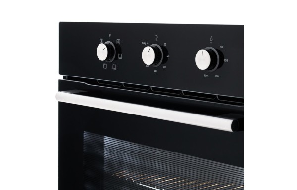 Духовой шкаф LERAN EOM 6077 BG черный, 65л, 2000Вт, 1 решетка, 1 противень