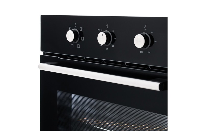 Духовой шкаф LERAN EOM 6077 BG черный, 65л, 2000Вт, 1 решетка, 1 противень