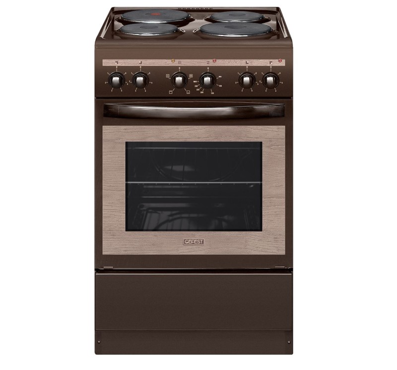Электроплита Gefest 5140-01 0131 коричневая, эмалированная, 5.5кВт, 50x59
