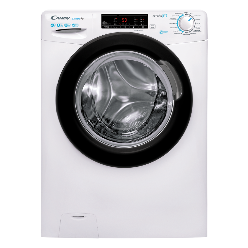 Стиральная машина CANDY SMART PRO CSO34106TB1/2-07 белый, 6кг, 1000об/мин, А, 60х85х40.2см