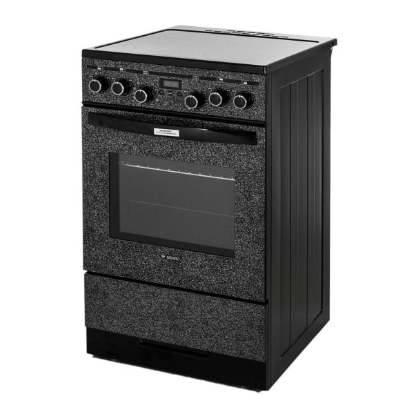 Электроплита Gefest 5560-03-0106, 55x60, черный-серый камень, стеклокерамика, 6,81-7,45кВт