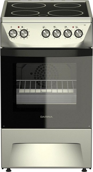 Электроплита DARINA 1D5 EC241 614 X серебристый, стеклокерамическая, 50х60, 6100Вт