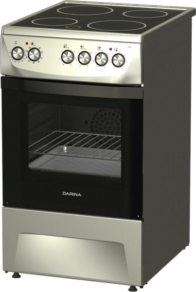 Электроплита DARINA 1D5 EC241 614 X серебристый, стеклокерамическая, 50х60, 6100Вт