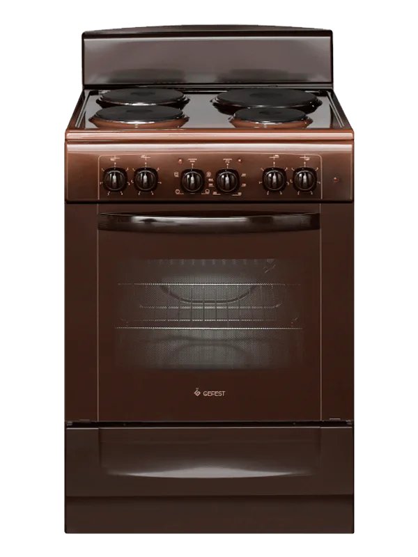 Электроплита Gefest 6140-01 0036 коричневая, эмалированная, 60x60, 5,5-6кВт