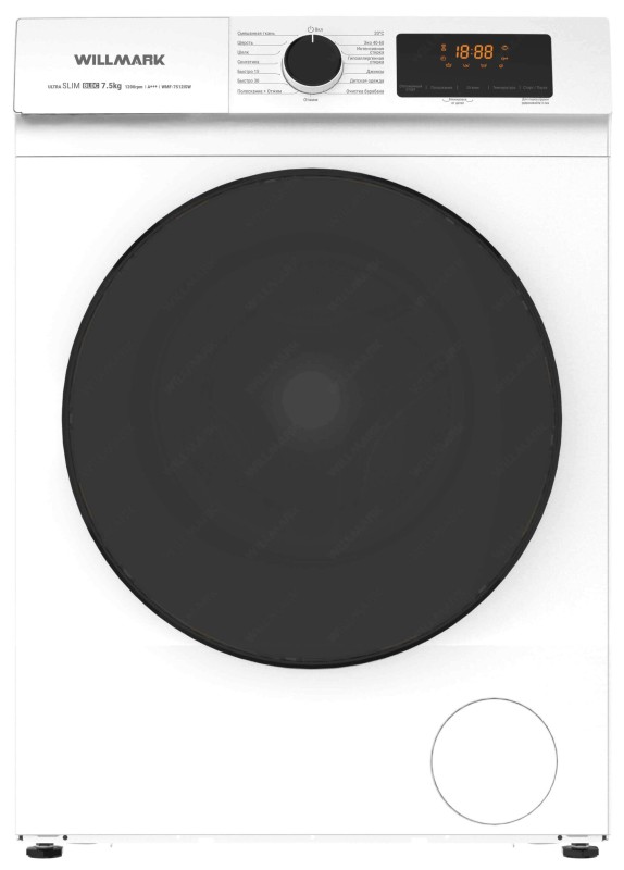 Стиральная машина WILLMARK WMF-7512ISW INVERTER белый, 7,5кг, 1200об/мин, 1950Вт, 60*45*84см